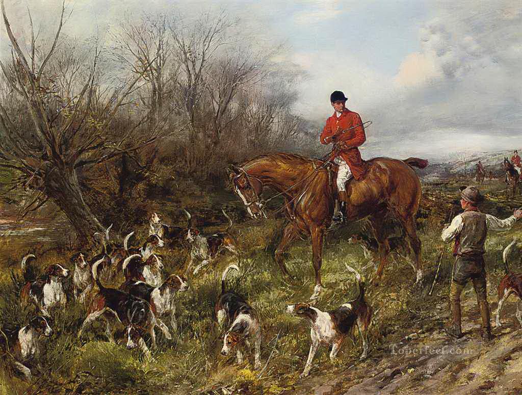 The lost scent Heywood Hardy hunting Oil Paintings